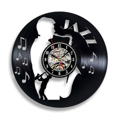 Unique Gift for Jazz Lovers Vinyl Record Clock