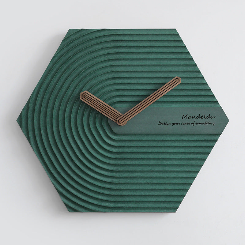 Hexagon Modern Analog Silent Wall Clock
