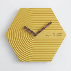 Hexagon Modern Analog Silent Wall Clock