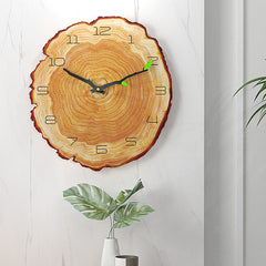 Wood Textured Printed Silent Wall Deco Clock
