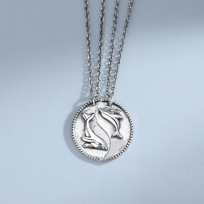 His and Hers Matching Necklaces Gift for Couple