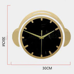 Headphone DJ Silent Wall Clock â€?12" Acrylic