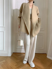 Knitting Women Sweater Long Sleeves Outdoor Solid Color
