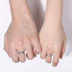 Matching Cat and Fish Wedding Bands Set