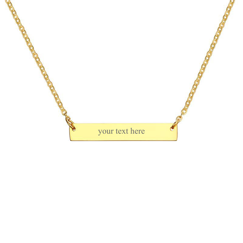 Custom Name Plate Necklace for Her