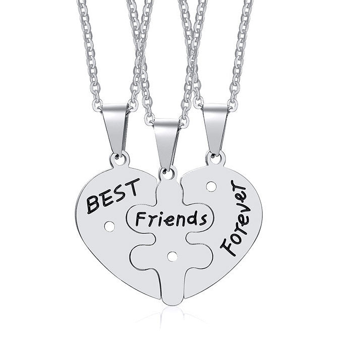 Hearts 3 Piece Best Friends Forever Necklaces