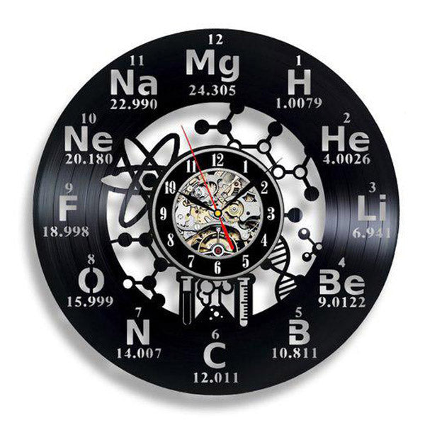 Gift for Chemistry Teacher Lp Record Wall Clock