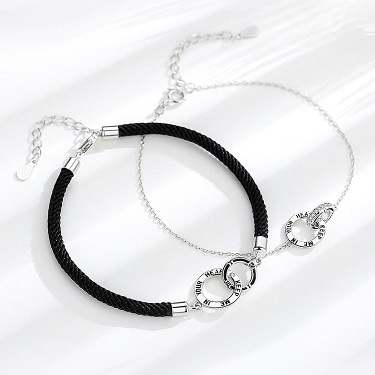 Matching Double Rings Friendship Bracelets Set