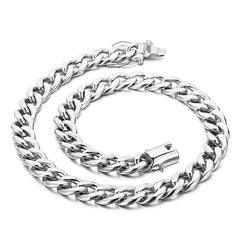 Engravable Cuban Chain Mens Pendant Necklace