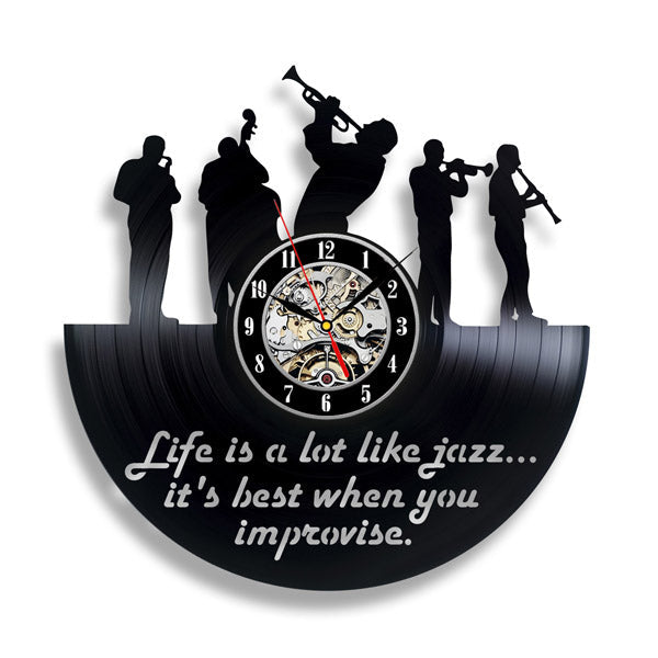 Birthday Gift for Jazz Lovers Vinyl Record Clock
