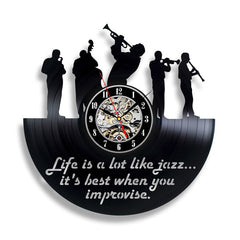 Birthday Gift for Jazz Lovers Vinyl Record Clock