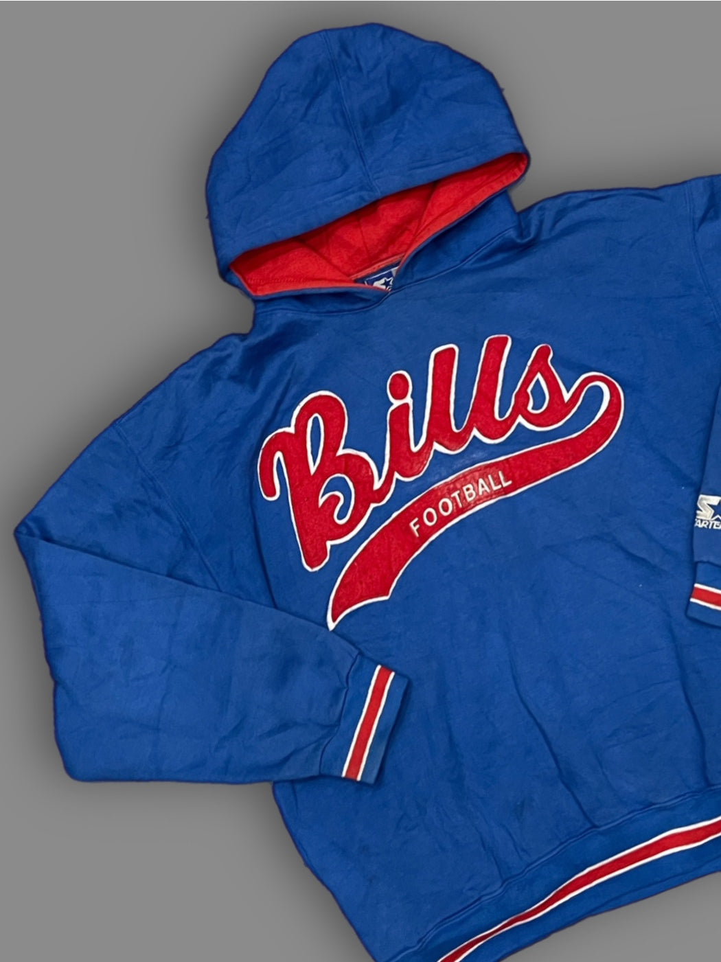 Felpa cappuccio vintage Bills Football tg L