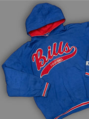 Felpa cappuccio vintage Bills Football tg L