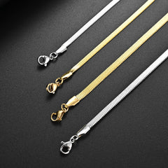 Mens Snake Choker Chain Necklace