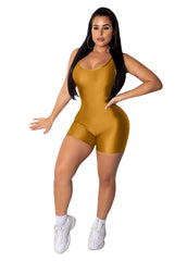 One Piece Jumpsuit Shorts Romper Candy Backless Playsuit