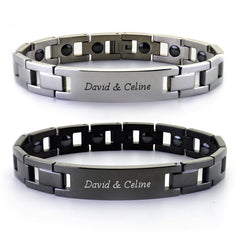 Matching Friendship Bracelets with Custom Engraving Set of 2