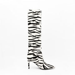 Tiger Print Boots 9cm High Heels