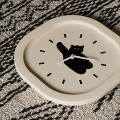 Black Cat Kids Silent Pendulum Clock â€?11.8"