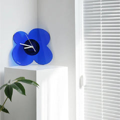 Blooming Elegance Silent Acrylic Wall Clock â€?11.8" × 11.8" × 2" (Acrylic)