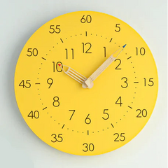 Learning Time Silent Kids Wall Clock â€?12" Pencil Hands (MDF)