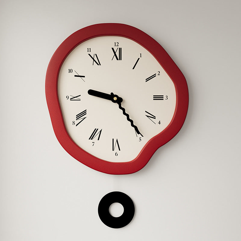 Enchanted Dance â€?Silent Pendulum Clock w/ Roman Numerals (33×35 cm)
