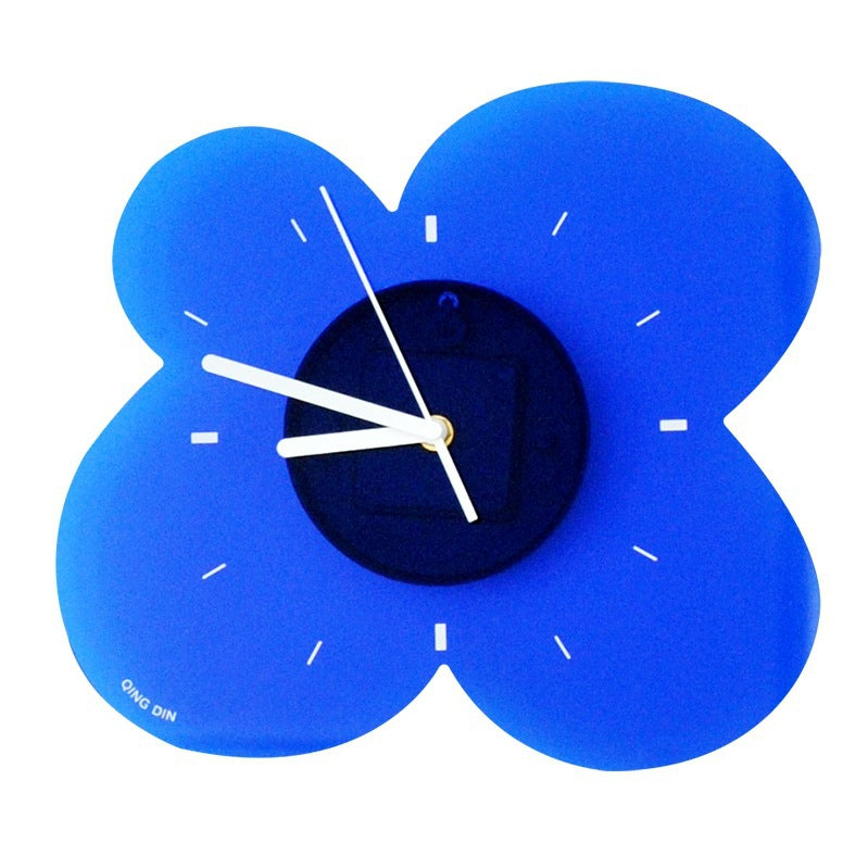 Blooming Elegance Silent Acrylic Wall Clock â€?11.8" × 11.8" × 2" (Acrylic)