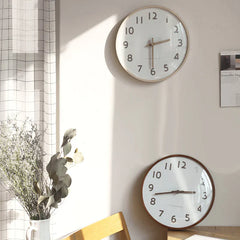 Serene Harmony: Natural Wood Nordic Silent Wall Clock (12")