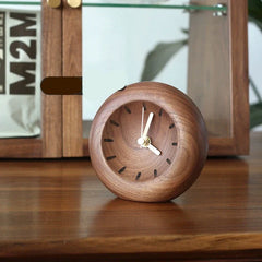 Walnut Desk Clock â€?Solid Wood, Silent Minimalist