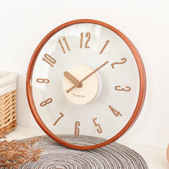 Modern Fusion: Wood & Acrylic Silent Wall Clock (12")