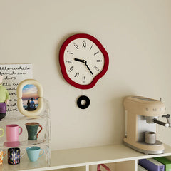 Enchanted Dance â€?Silent Pendulum Clock w/ Roman Numerals (33×35 cm)