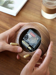 Walnut Desk Clock â€?Solid Wood, Silent Minimalist