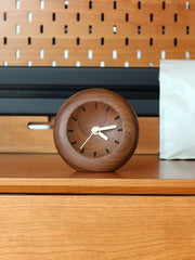 Walnut Desk Clock â€?Solid Wood, Silent Minimalist