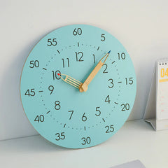 Learning Time Silent Kids Wall Clock â€?12" Pencil Hands (MDF)