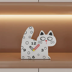 Cute Cat Kids Bedroom Silent Clock â€?Resin (27×25 cm)