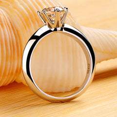 Gulleiâ„?Engraved 1 Carat Lab Diamond Solitaire Ring for Her