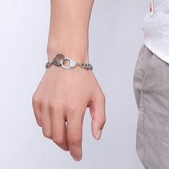 Personalized HandCuffs Promise Bracelet for Men