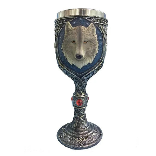 Wolf Ceramic Steel Goblet Cup
