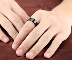 Custom Tungsten Mens Ring Christmas Gift 8mm