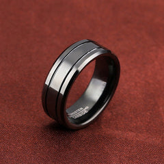 Custom Tungsten Mens Ring Christmas Gift 8mm