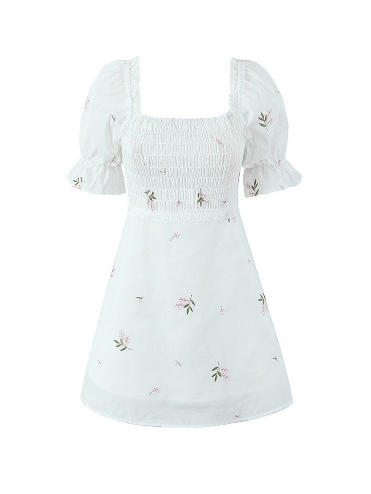 Celeste Floral Puff Sleeve Mini Dress