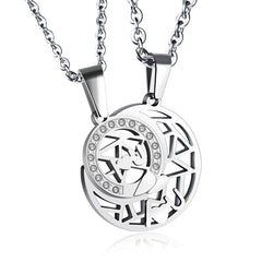 Interlocking Engravable Couples Jewelry Set for Soulmates