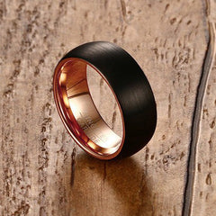 Personalized Mens Polished Tungsten Ring 8mm