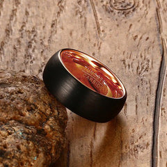 Personalized Mens Polished Tungsten Ring 8mm
