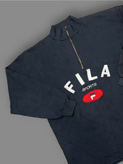 Felpa 3/4 zip vintage Fila tg XL