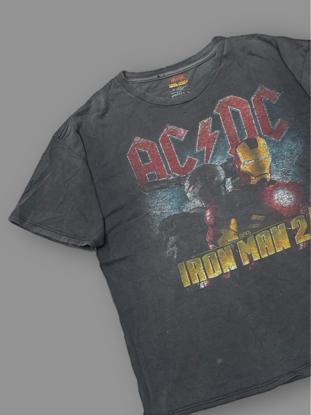 T shirt vintage AC DC Iron Man tg L