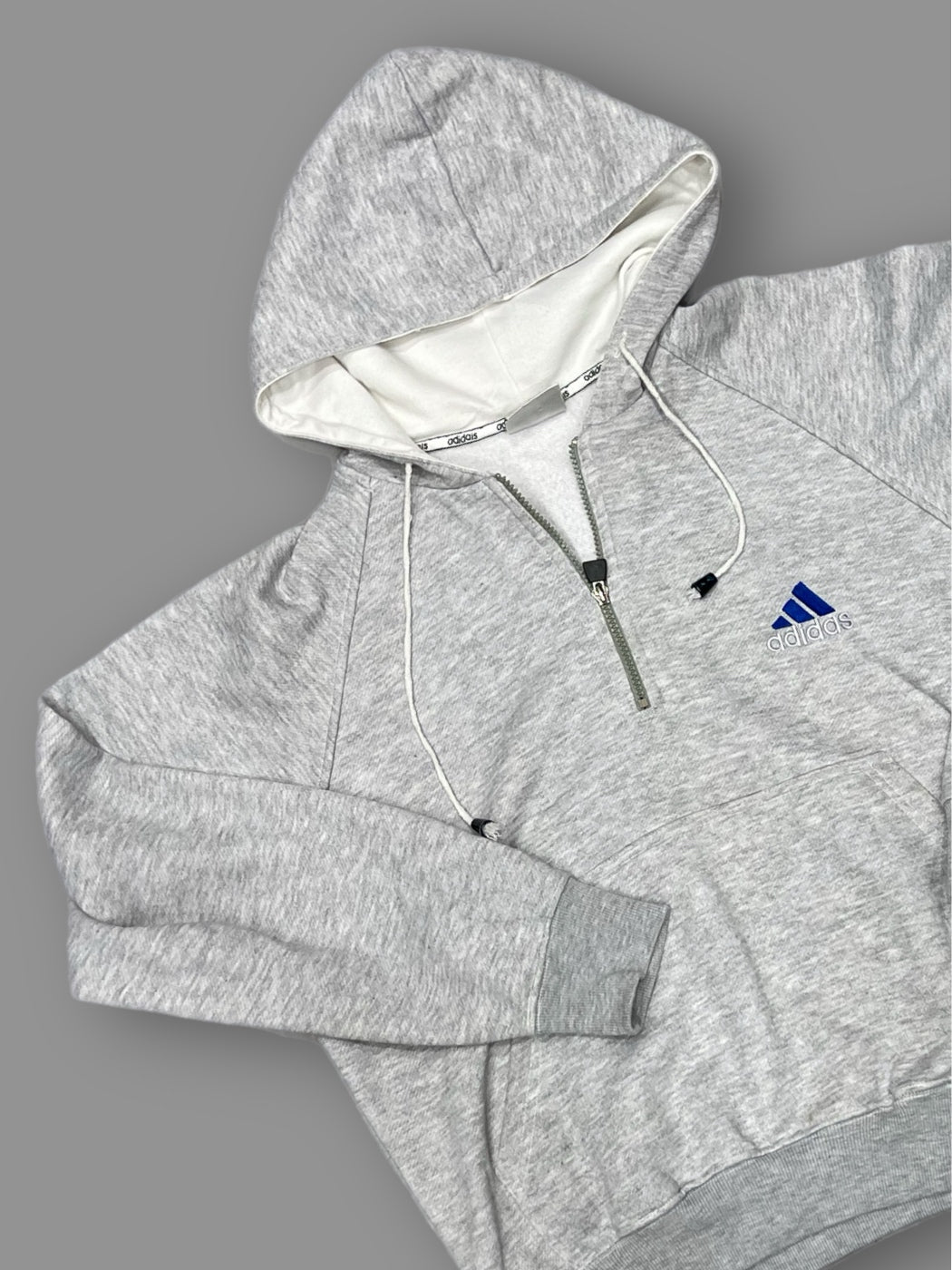 Felpa zip 3/4 Vintage Adidas tg M