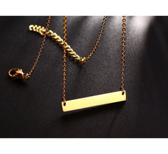 Custom Name Plate Necklace for Her