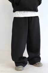 Pantalone tuta felpa baggy nero
