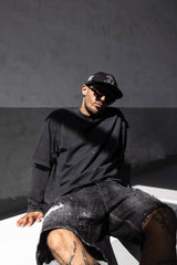 Maglia manica lunga destroyed uomo