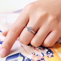 1.2 Carats Lab Diamond Women Ring with Name Engraved